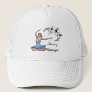 Gorra De Camionero Ballerina con nombre personal azul