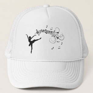 Gorra De Camionero Ballerina Dancing with Music Notes