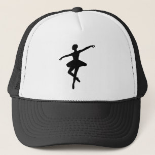 Gorra De Camionero Ballet simple Ballerina Blanca Negra