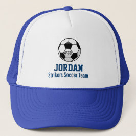 Gorra De Camionero Balón de fútbol personalizado con nombre y número