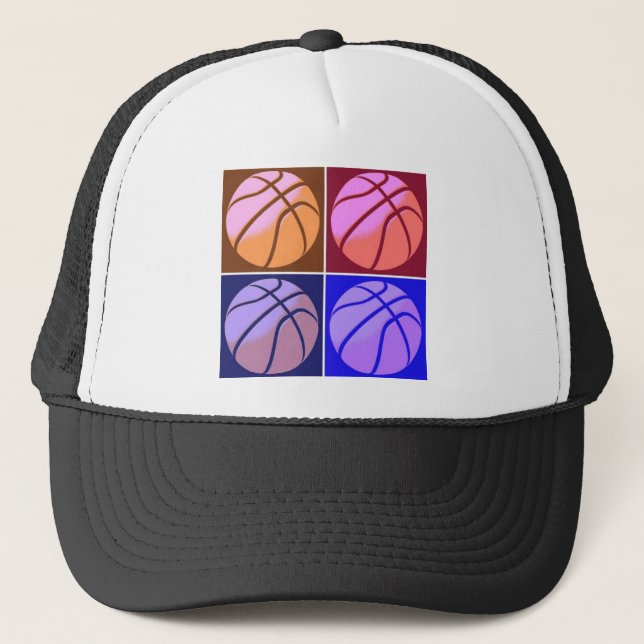Gorra De Camionero Baloncesto de arte pop (Anverso)