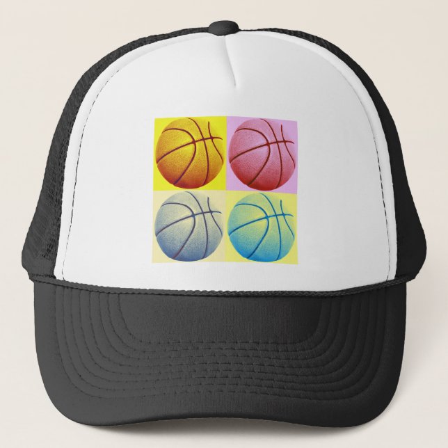 Gorra De Camionero Baloncesto de arte pop (Anverso)