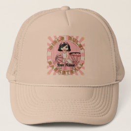 Gorra De Camionero Baloncesto de Chicas rosados