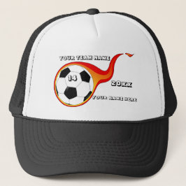 Gorra De Camionero Baloncesto de fútbol en llamas