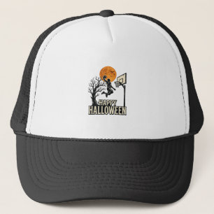 Gorra De Camionero Baloncesto de Halloween Feliz Halloween Deporte Vi