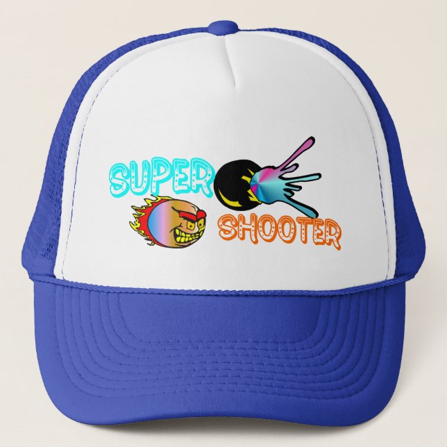 GORRA DE CAMIONERO BALONCESTO DE PAINTBALL SUPER SHOOTER (Anverso)