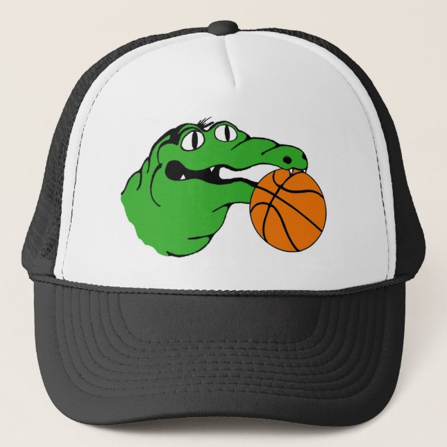 Gorra De Camionero BALONCESTO del engranaje del cocodrilo ningunas (Anverso)