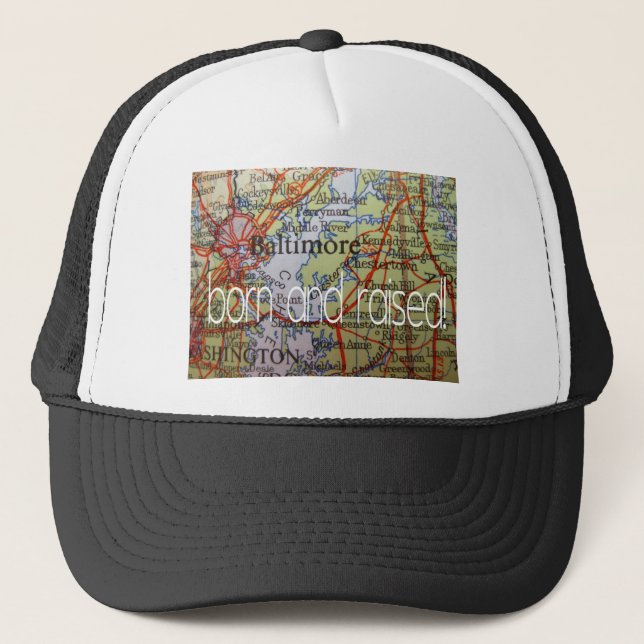 Gorra De Camionero Baltimore nacido y criado (Anverso)