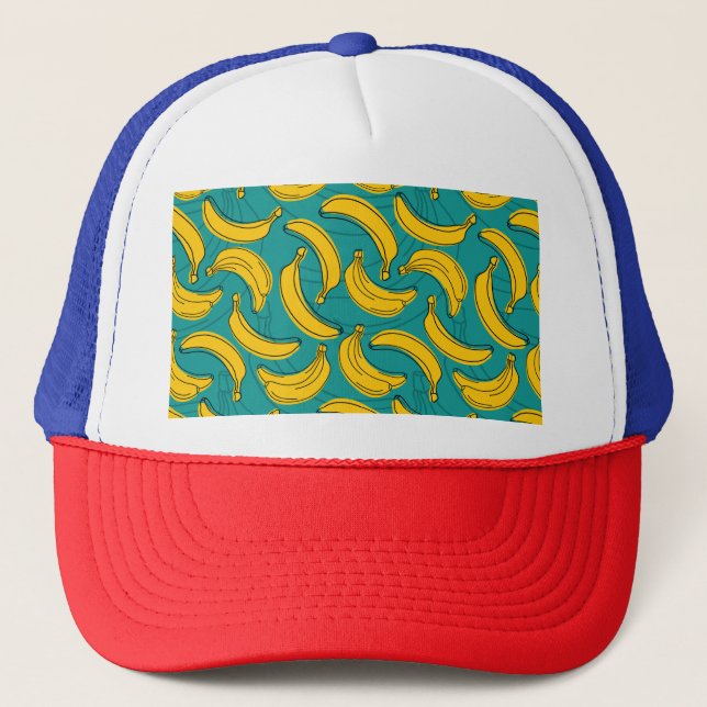 Gorra De Camionero Banana amarilla: pintura de contorno negro (Anverso)