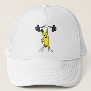 Gorra De Camionero Banana en entrenamiento de Fortaleza con Barbell
