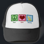 Gorra De Camionero Bananas de amor por la paz<br><div class="desc">Me encanta comer fruta,  especialmente deliciosos plátanos amarillos.</div>