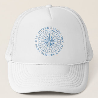 Gorra De Camionero Bancos exteriores OBX Compass nautico Azul vintage