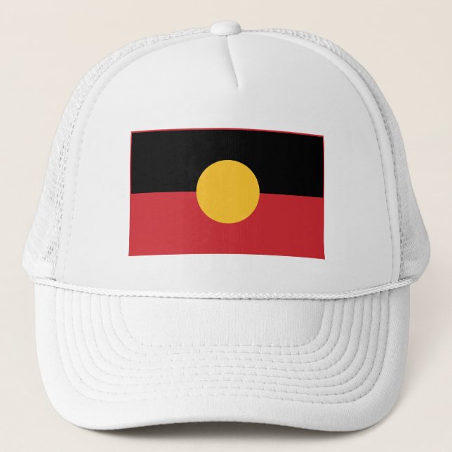 Gorra De Camionero Bandera aborigen australiana (Anverso)