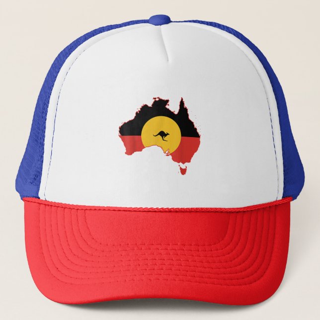 Gorra De Camionero Bandera aborigen camiseta bandera australiana rega (Anverso)
