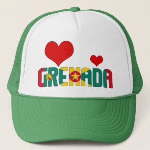 Gorra De Camionero Bandera adorable de Granada corazón patriótico