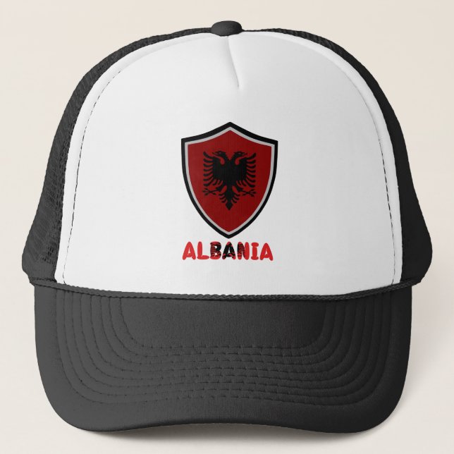Gorra De Camionero Bandera albanesa (Anverso)