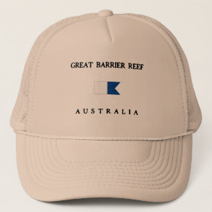 Gorra De Camionero Bandera alfa de la zambullida de la gran barrera