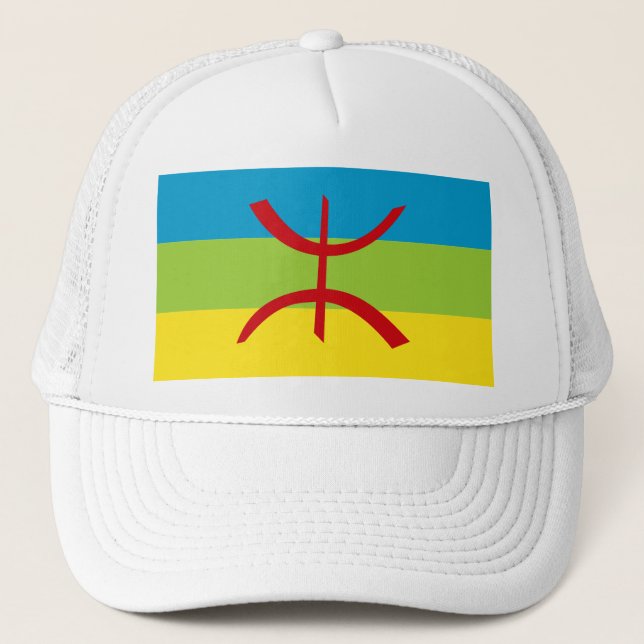 Gorra De Camionero Bandera amazigh regalo Bandera bereber Kabyles (Anverso)