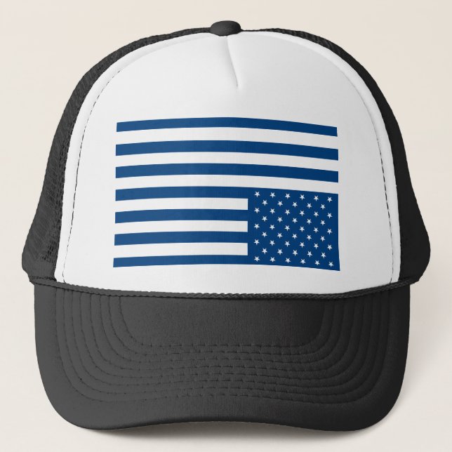Gorra De Camionero Bandera americana al revés - azul (Anverso)