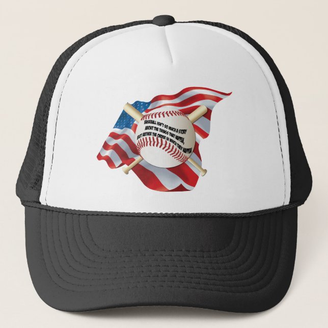Gorra De Camionero Bandera Americana Béisbol (Anverso)