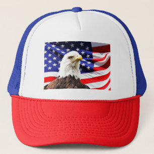 Gorra De Camionero Bandera americana con águila calva