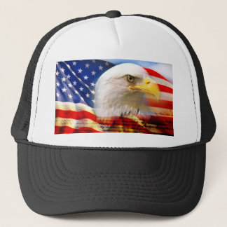 Gorra De Camionero Bandera americana con Eagle calvo