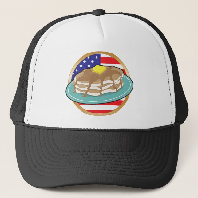 Gorra De Camionero Bandera americana de la crepe (Anverso)