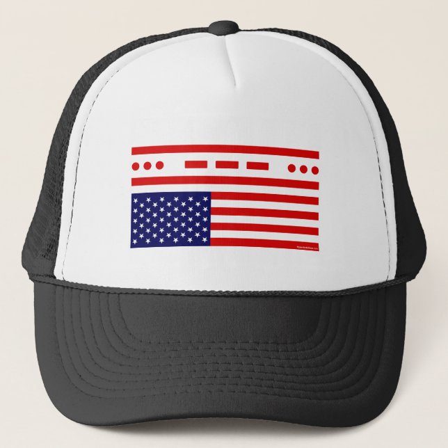 Gorra De Camionero Bandera americana de la desolación el SOS (Anverso)