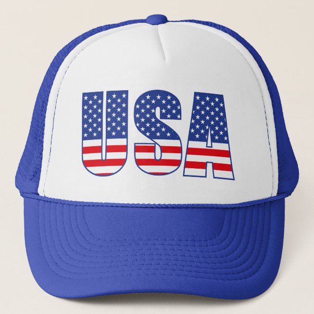 Gorra De Camionero Bandera Americana Patriótica Estados Unidos Para H (Anverso)
