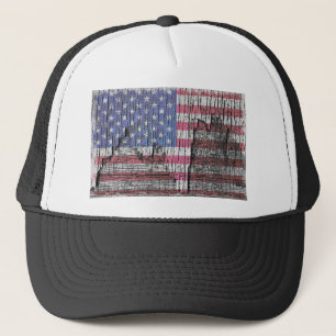 Gorra De Camionero Bandera americana patriótica pintada peladura del