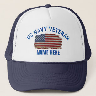 GORRA DE CAMIONERO BANDERA AMERICANA PERSONALIZADA VETERANO DE EE. UU