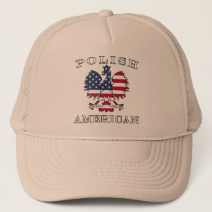 Gorra De Camionero Bandera americana polaca Eagle