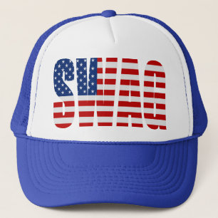 Gorra De Camionero Bandera Americana SWAG Blue Mesh Snapback Trucker