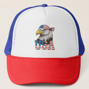 Gorra De Camionero Bandera Americana USA Hombres Mujeres Niños Águila