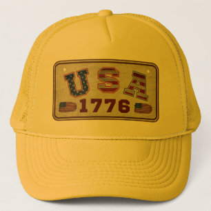 Gorra De Camionero Bandera Americana Vintage USA 1776