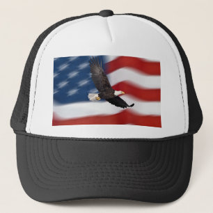 Gorra De Camionero Bandera americana y águila
