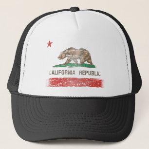 Gorra De Camionero Bandera apenada de la república de California