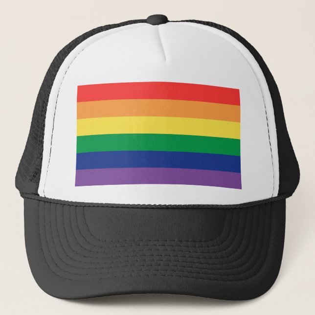 Gorra De Camionero Bandera arco iris (Anverso)
