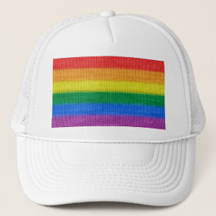 Gorra De Camionero Bandera arco iris tejer Tiras sin inconvenientes