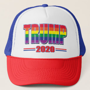 Gorra De Camionero Bandera arco iris-Trump-2020