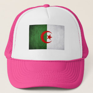 Gorra De Camionero Bandera argelina de grunge PINK