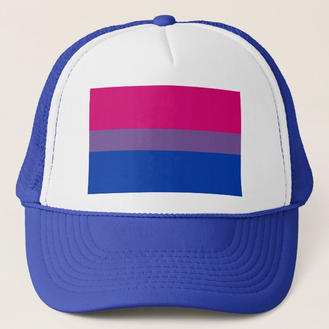 Gorra De Camionero Bandera bisexual del arco iris del orgullo de LGBT (Anverso)