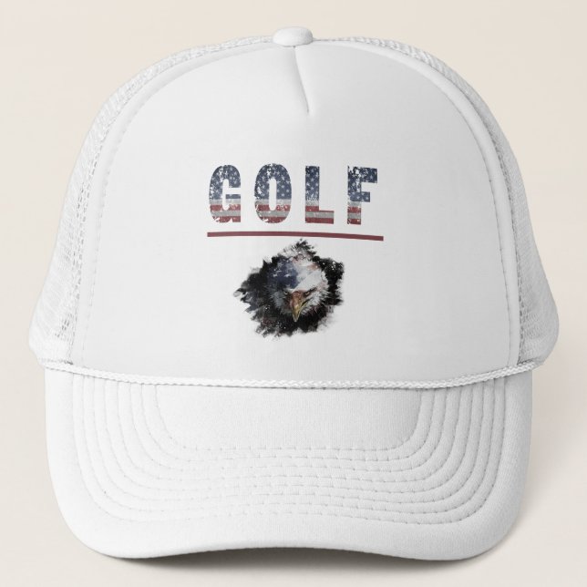 Gorra De Camionero *~* Bandera blanca EEUU Patriótico Norteamericano  (Anverso)