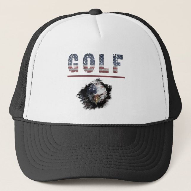 Gorra De Camionero *~* Bandera Blanca Negra Estados Unidos Patriótico (Anverso)