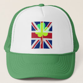 Gorra De Camionero Bandera británica irlandesa Shamrock Clover St. Pa