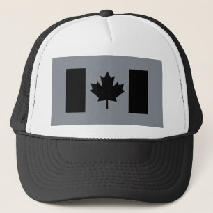 Gorra De Camionero Bandera canadiense de diseño negro