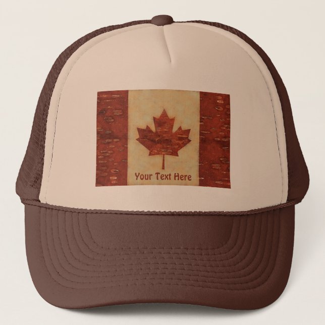 Gorra De Camionero Bandera Canadiense En El Interior De La Baraja De  (Anverso)