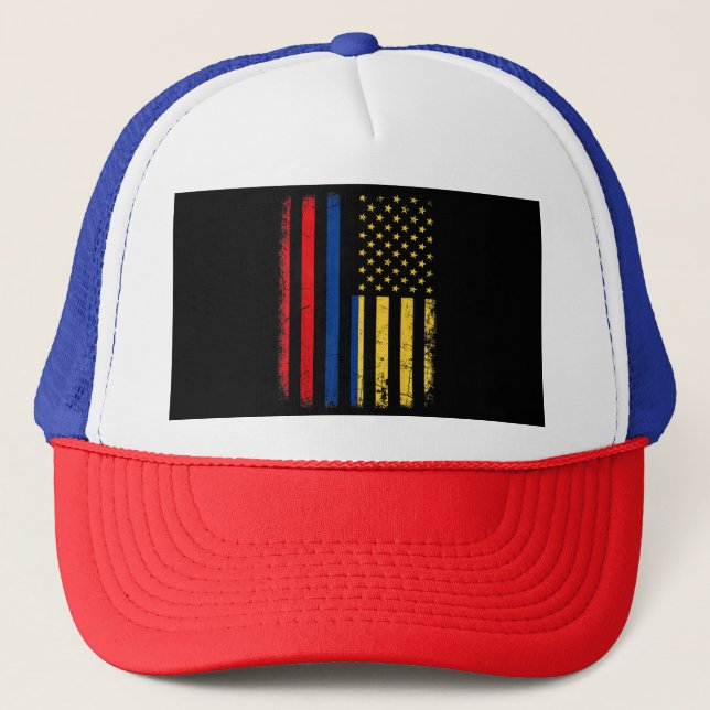 Gorra De Camionero Bandera colombiana norteamericana recorre Colombia (Anverso)
