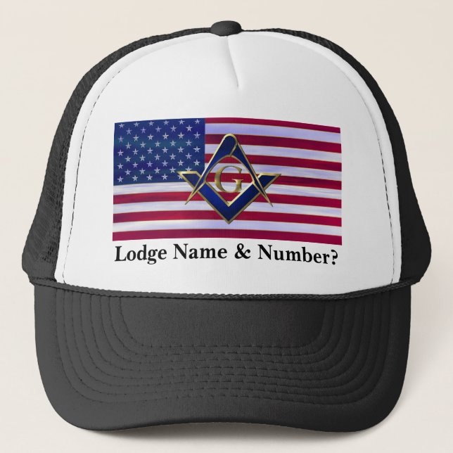 Gorra De Camionero Bandera con el cuadrado y los compases (Anverso)