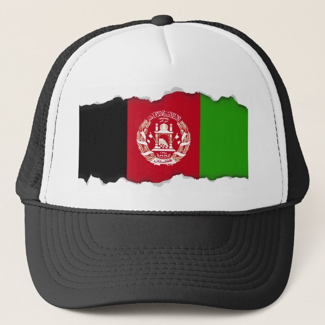 Gorra De Camionero Bandera de Afganistán (Anverso)